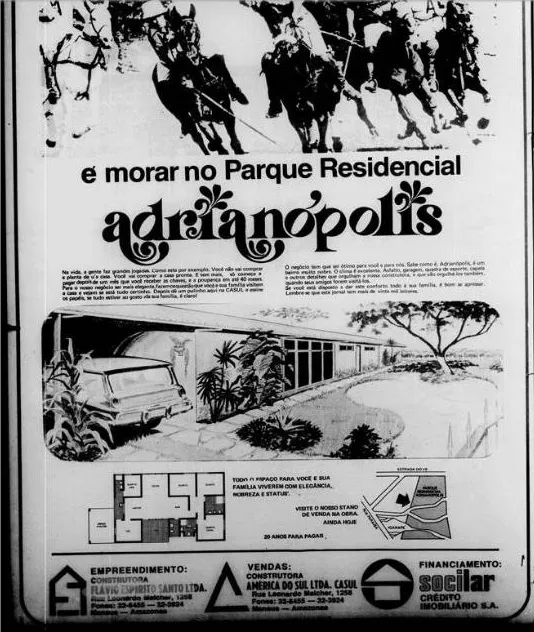 Anúncio do Parque Residencial Adrianópolis.